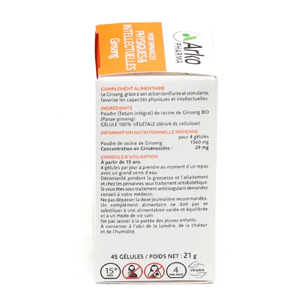 Arkogélules ginseng Bio gélules