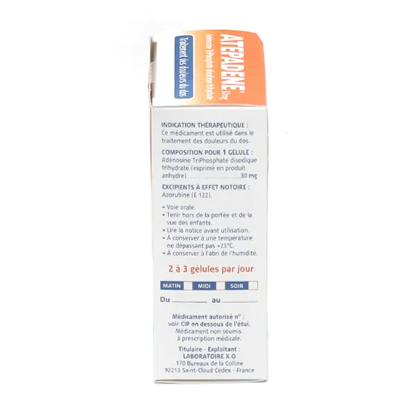 Atepadene 30 mg myorelaxant