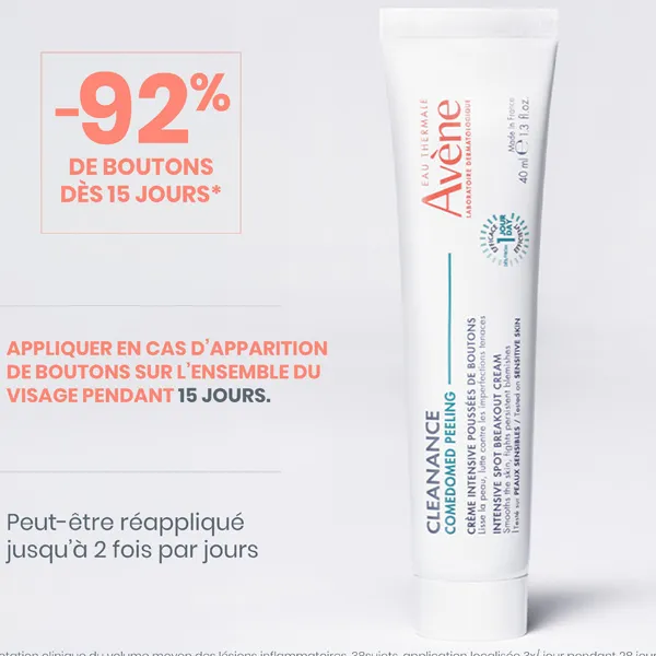 Avène Cleanance Comedomed peeling crème intensive poussée de boutons