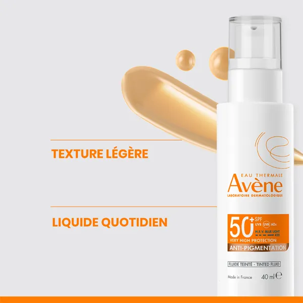 Avène fluide solaire teinté anti pigmentation SPF 50+
