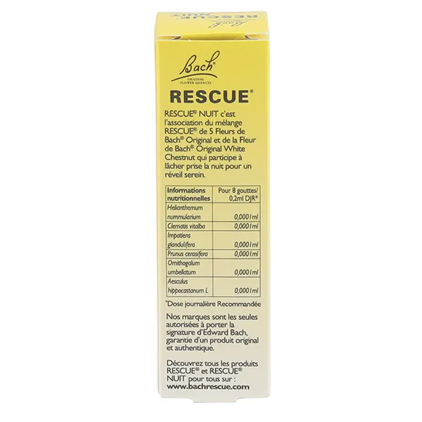 Fleurs de Bach Rescue Nuit gouttes buvables