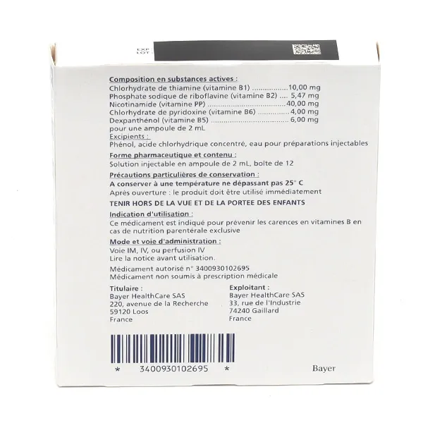 Bayer Becozyme solution injectable ampoules
