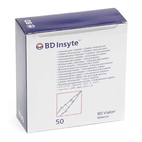 BD Insyte cathéters sans ailettes 50 unités