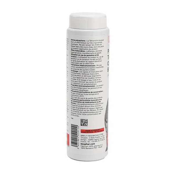 Beaphar Poudre anti-puces & anti-tiques Tétraméthrine Chien Chat
