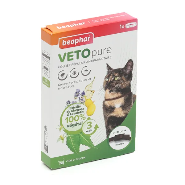 Beaphar Vetopure Collier répulsif antiparasitaire Chat