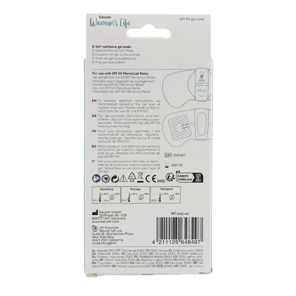 Beurer Kit d'électrodes de rechange pour EM50