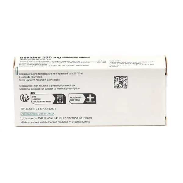 Bevitine 250 mg comprimés