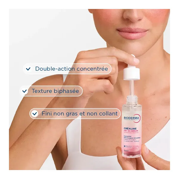 Bioderma Créaline AR+ bi-sérum concentré anti rougeurs