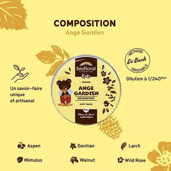 Biofloral Fleurs de Bach Enfant gummies Ange gardien bio