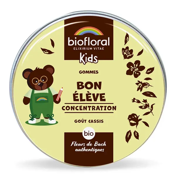 Biofloral Fleurs de Bach gummies enfant Bon élève bio
