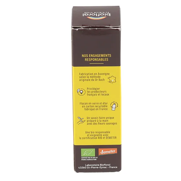 Biofloral Fleurs de Bach SOS Nuit paisible gouttes bio