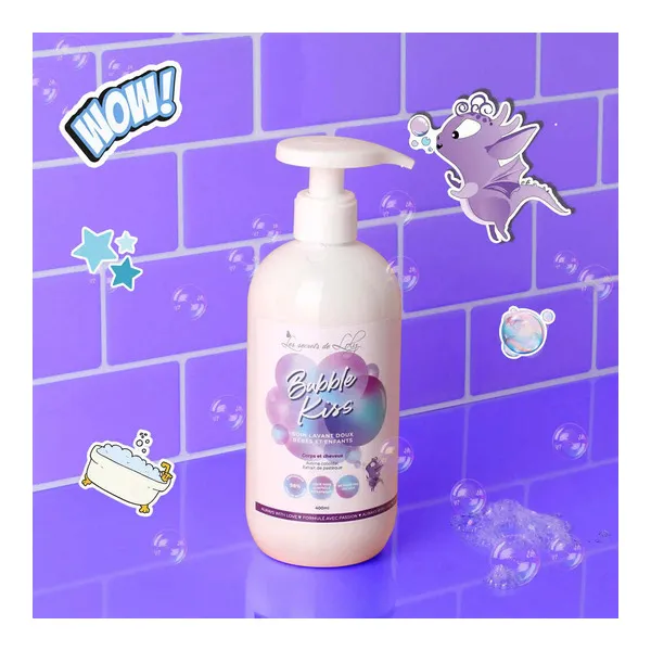 Les secrets de Loly Bubble kiss soin lavant doux bébés et enfants