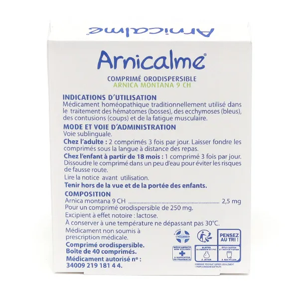 Arnicalme Boiron comprimé orodispersible