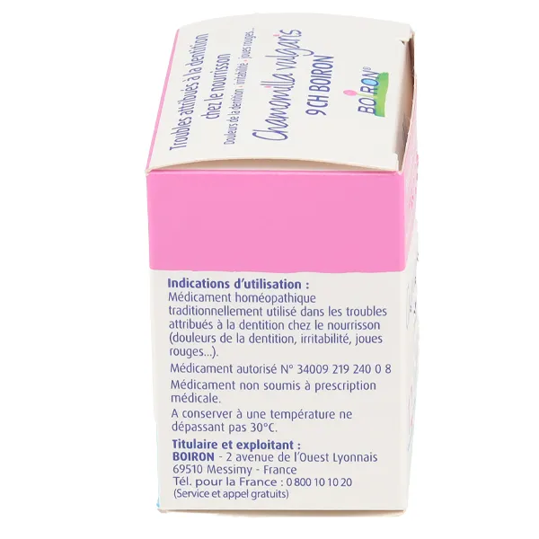 Chamomilla vulgaris 9 CH suppositoire Boiron