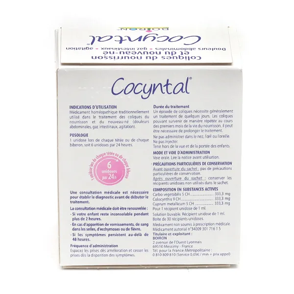 Cocyntal solution buvable unidoses