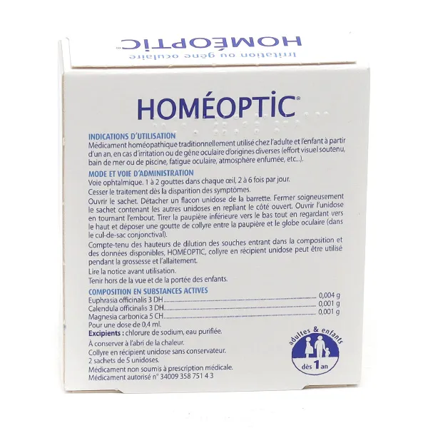 Homéoptic collyre Boiron unidoses