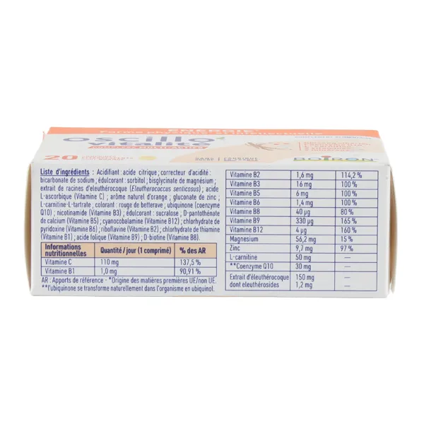 Oscillo vitalité comprimés effervescents