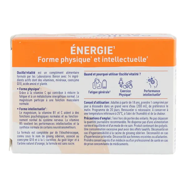 Oscillo vitalité comprimés effervescents