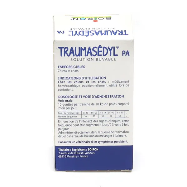 Traumasédyl PA solution orale