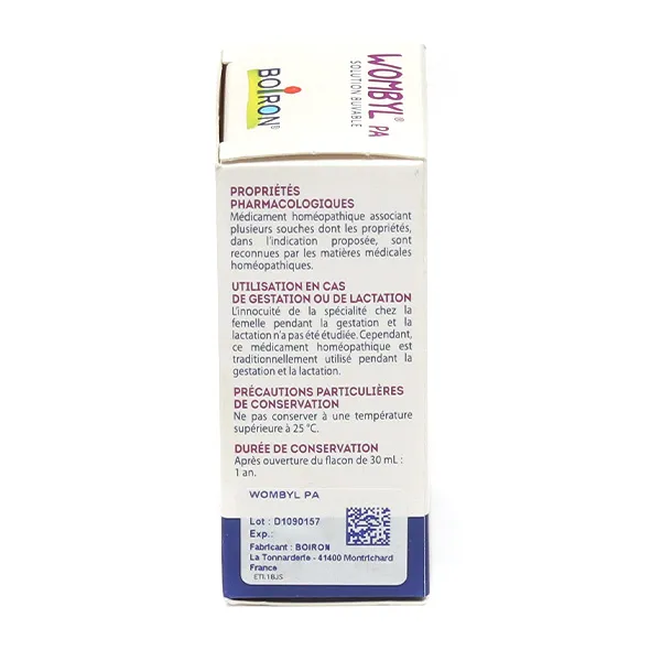 Boiron Wombyl PA solution buvable vétérinaire