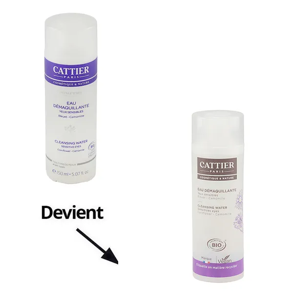 Cattier Eau démaquillante yeux sensibles Bio