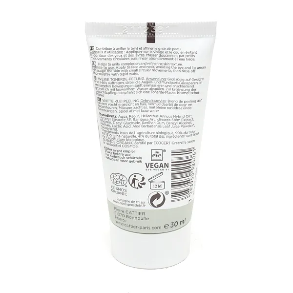 Cattier gommage argile blanche bio