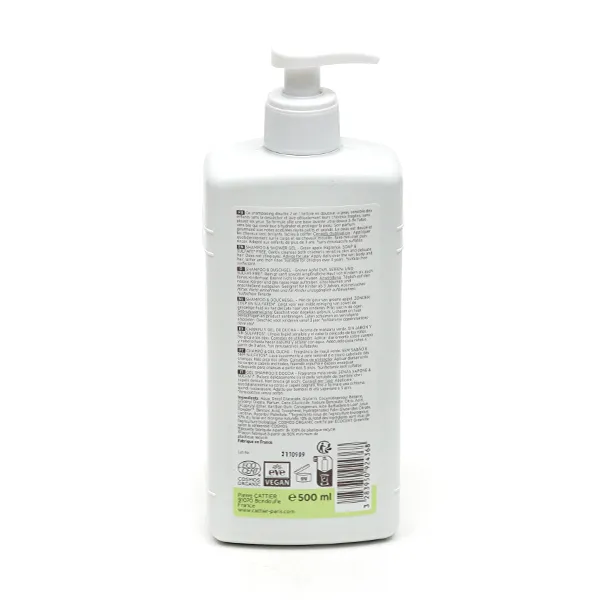 Cattier Kids Shampooing Douche 2 en 1 Pomme verte Bio