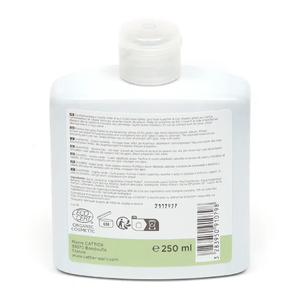 Cattier shampooing Argile verte Bio