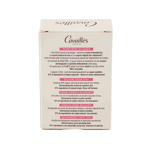 Cavaillès savon crème relaxante Amande Bio