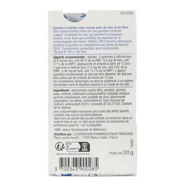 CB12 Boost gommes à mâcher