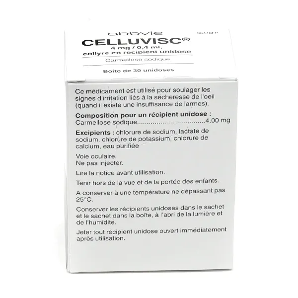 Celluvisc collyre unidose yeux secs