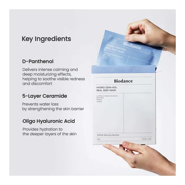 Biodance masque hydrogel hydro cera nol real deep mask