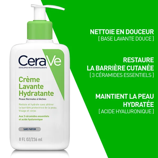 CeraVe Crème lavante hydratante