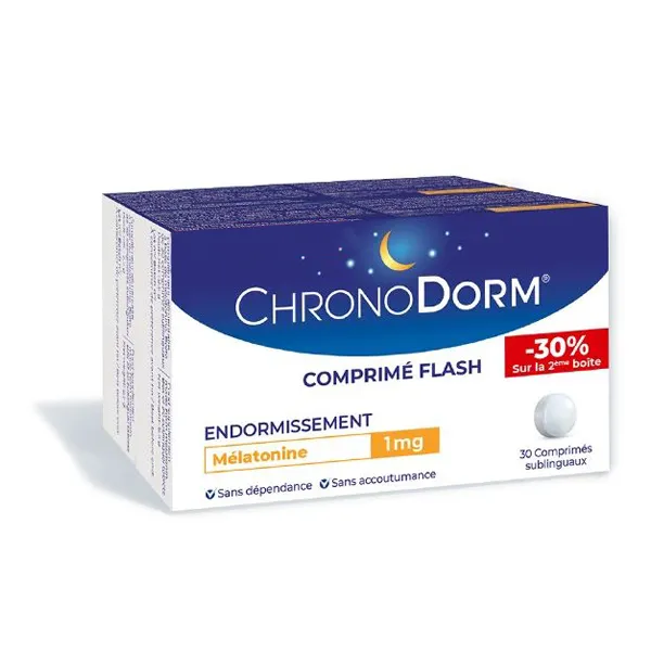 Chronodorm mélatonine comprimés flash sublinguaux