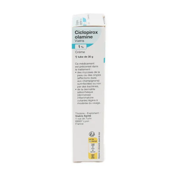 Ciclopirox Olamine 1 % crème antifongique