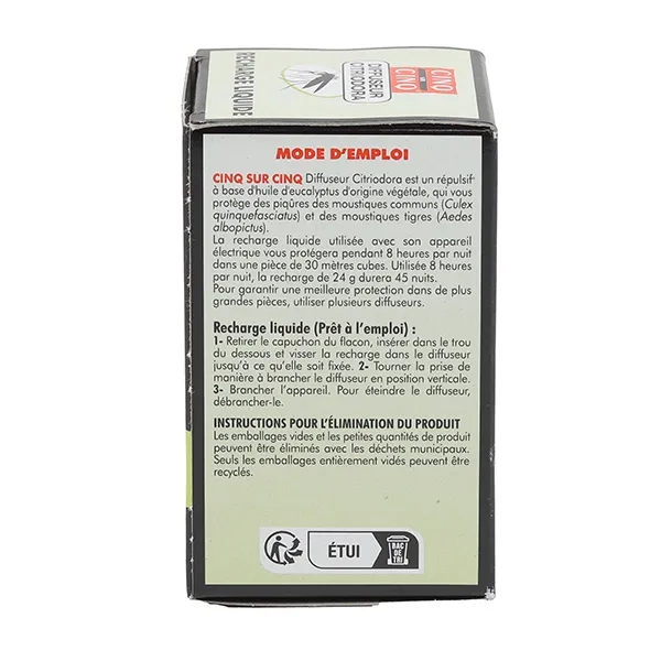 Cinq sur Cinq recharge liquide pour diffuseur Citriodora