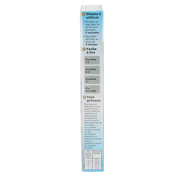 Clearblue test de grossesse avec estimation de la date de conception
