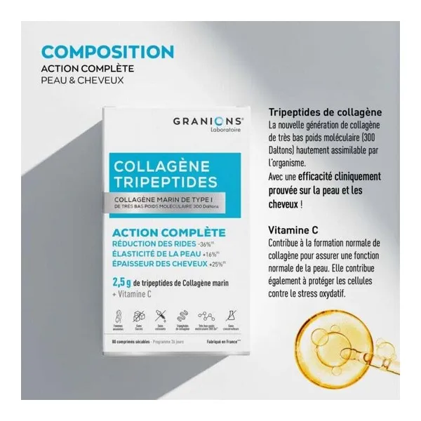 Granions Collagène tripeptides comprimés