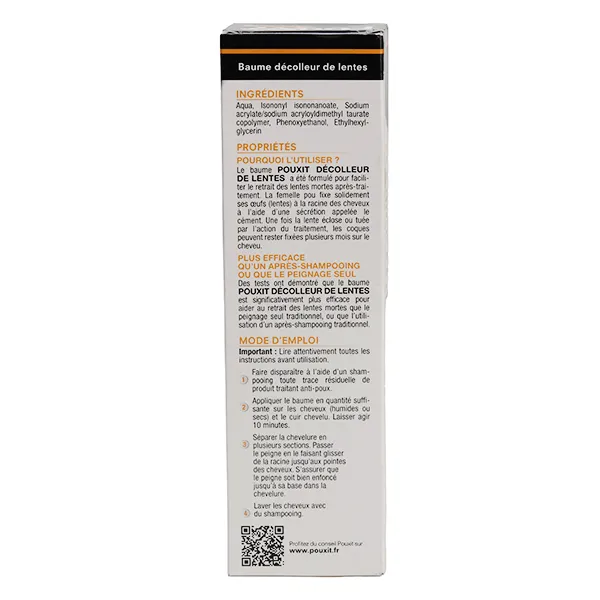 Pouxit baume décolleur de lentes + peigne