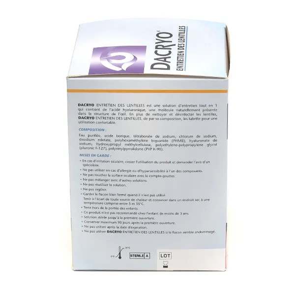 Dacryo Entretien des lentilles de contact