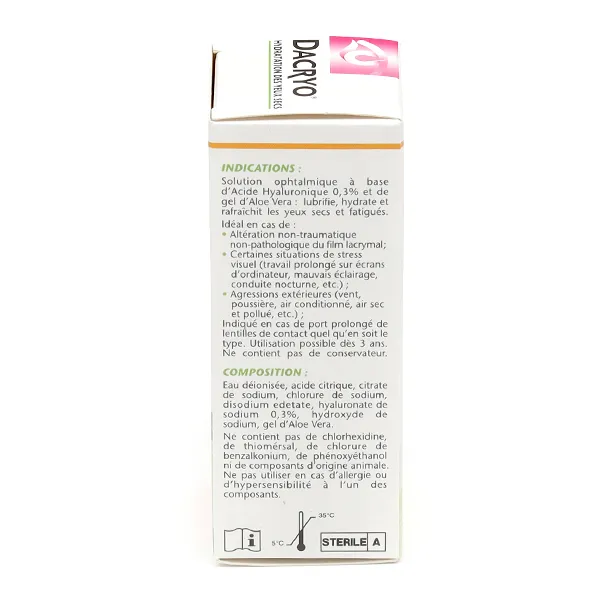 Dacryo Solution ophtalmique Hydratation des yeux secs