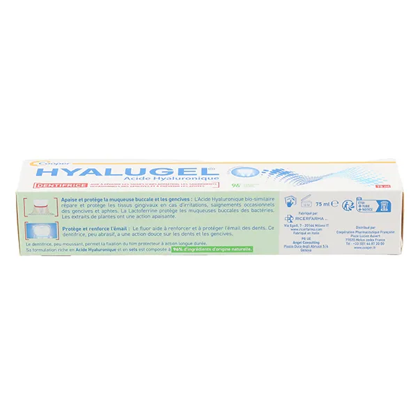 Hyalugel dentifrice