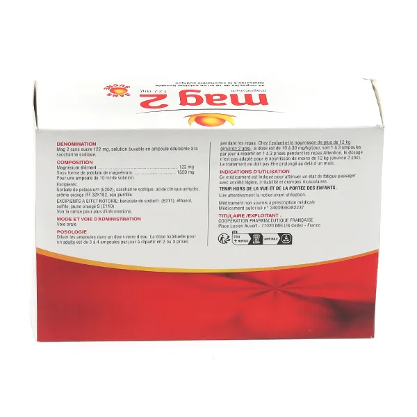 Mag 2 ampoule de magnésium