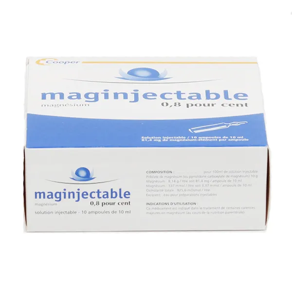 Maginjectable 0,8 % ampoules