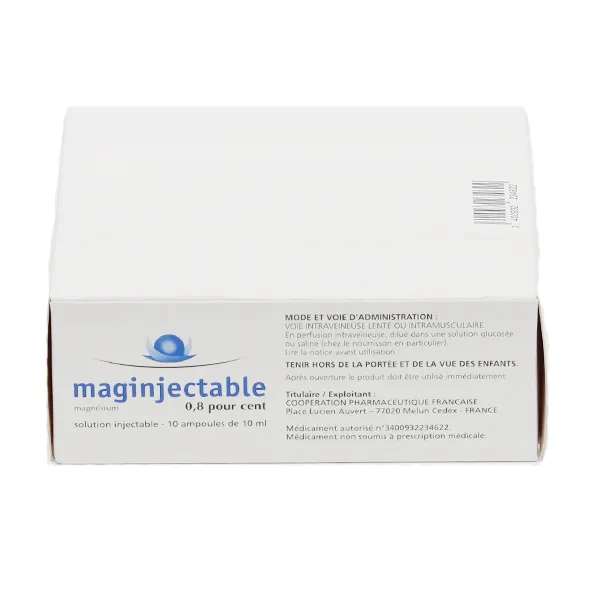 Maginjectable 0,8 % ampoules
