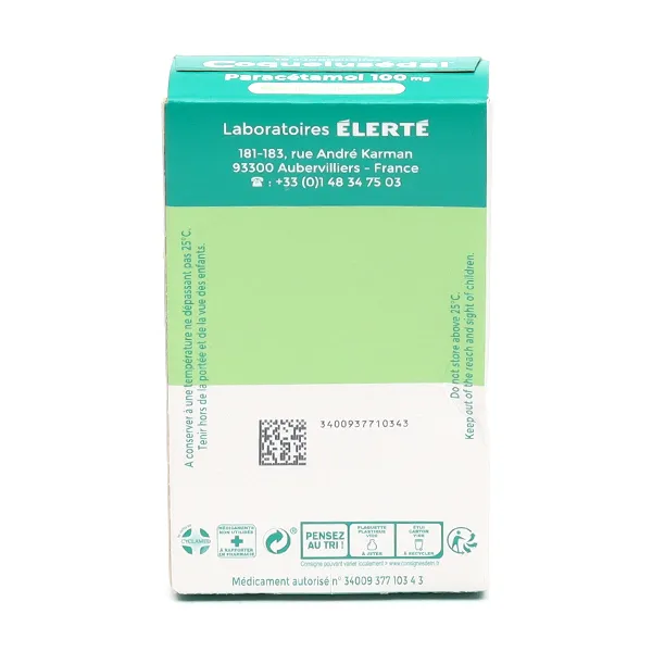 Coquelusedal Paracétamol 100 mg suppositoires