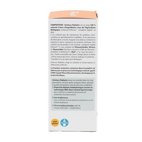 Aboca GrinTuss Pediatric Sirop Toux sèche et grasse