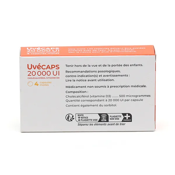 UvéCAPS 20 000 UI capsules molles