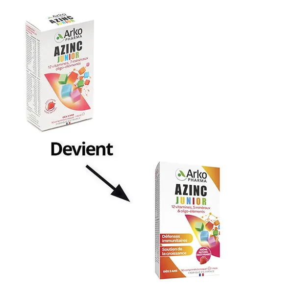 Azinc Junior fraise comprimés à croquer
