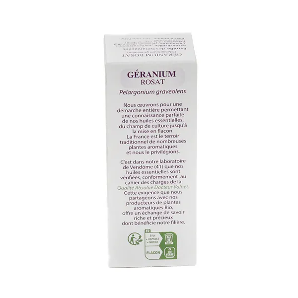 Docteur Valnet  huile essentielle de Géranium rosat Bio